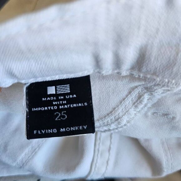 Flying monkey womens Sz 25 white skinny jeans - Picture 8 of 9